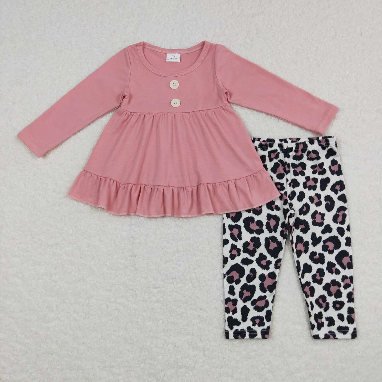 Fall Leopard leggings Girls Set