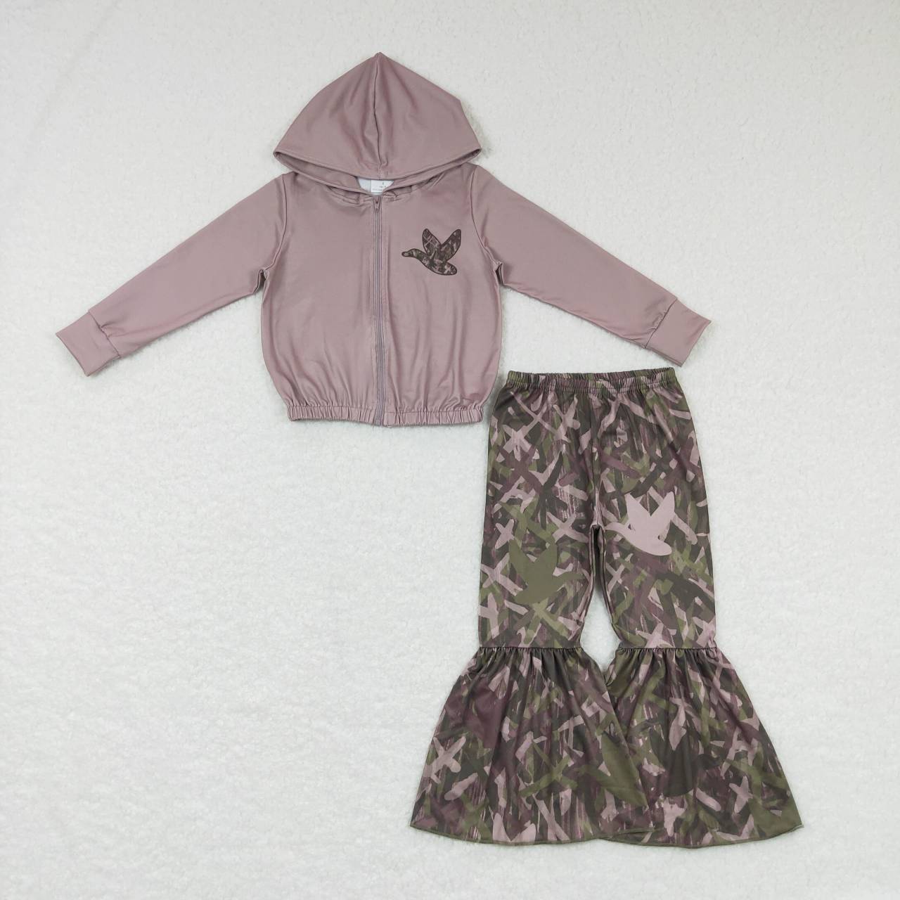 Camo With Zipper Girls Outfit