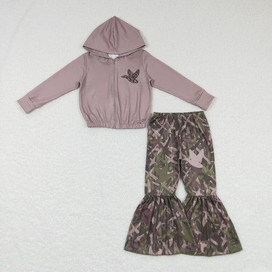 Camo With Zipper Girls Outfit