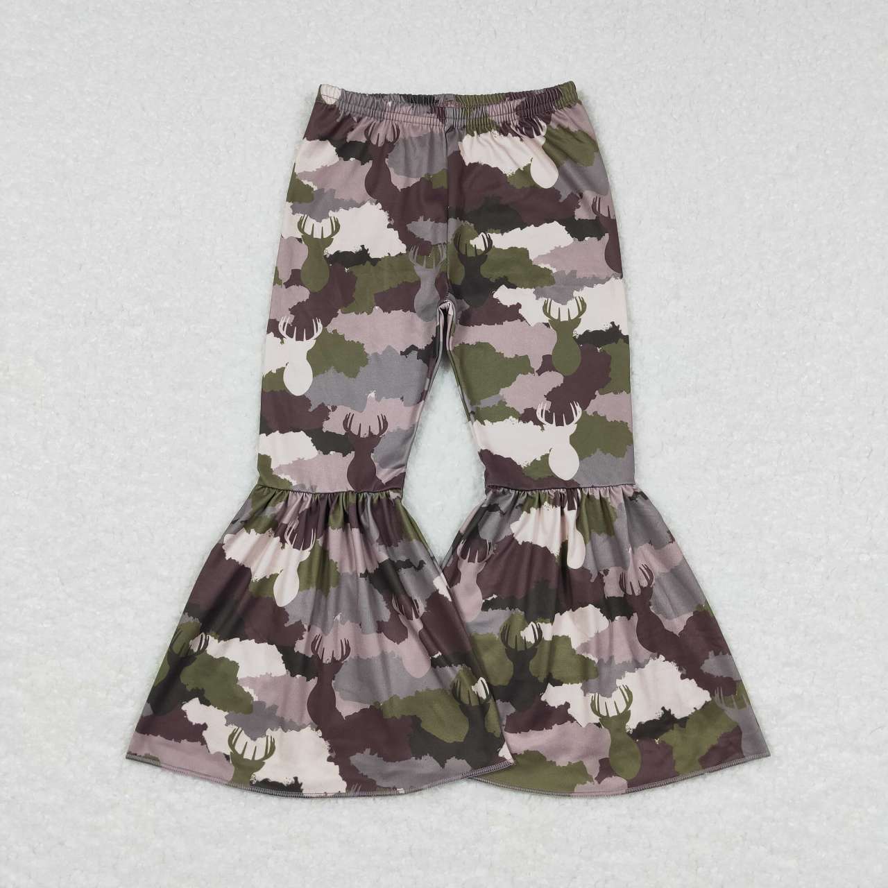 Camo Deer Print Bell Pants