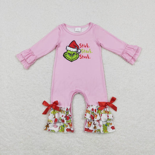 Christmas Pink Cartoon Romper