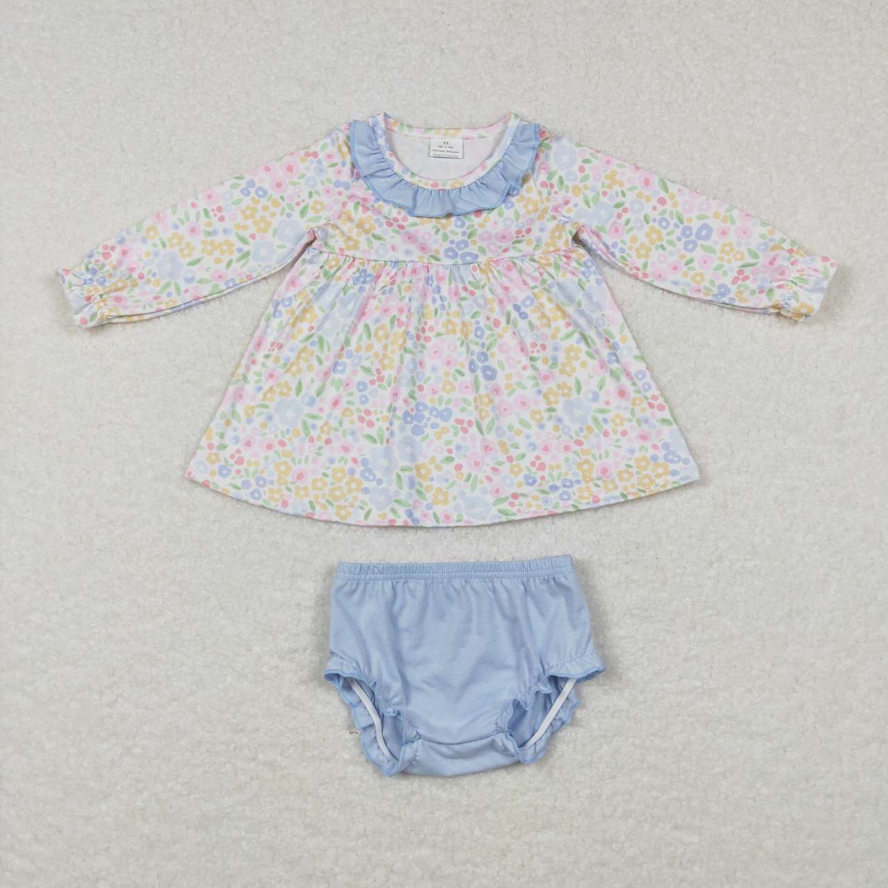 Floral Long Sleeve Girls Bummies