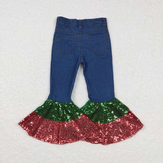 Blue Pants Bottom sequins Jeans