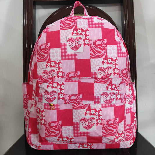 Pink Flroal Cartoon Print BACKPACK