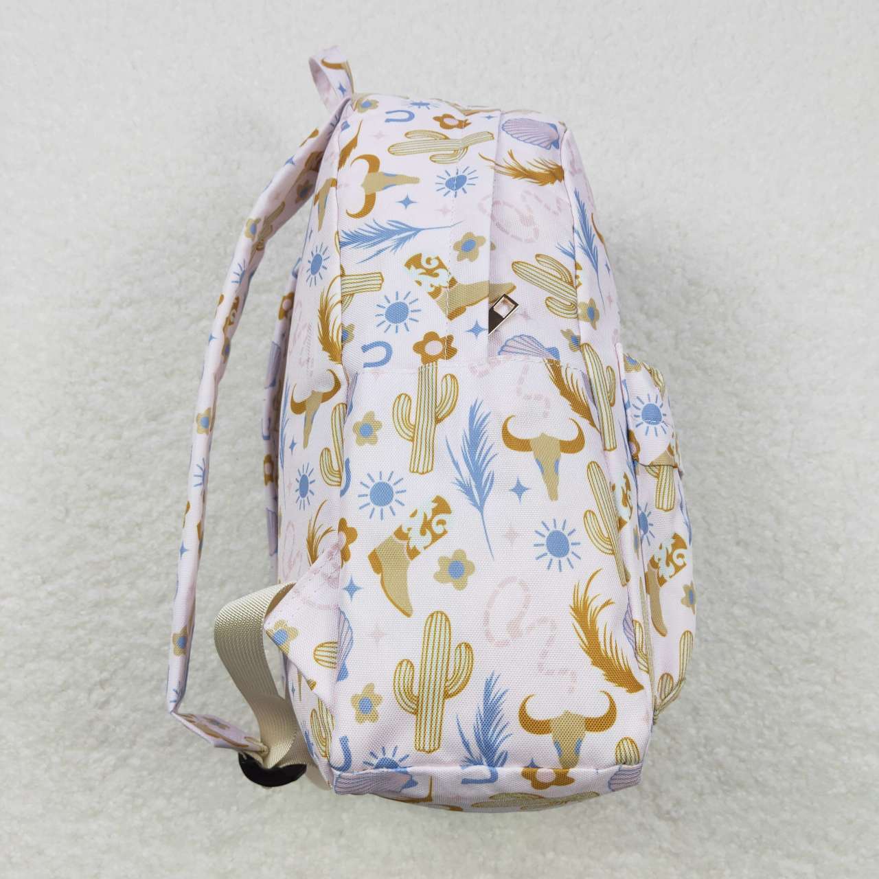 Western cactus cow Print BACKPACK
