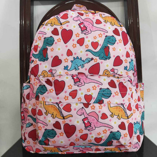 Pink Heart dinosaur Print BACKPACK