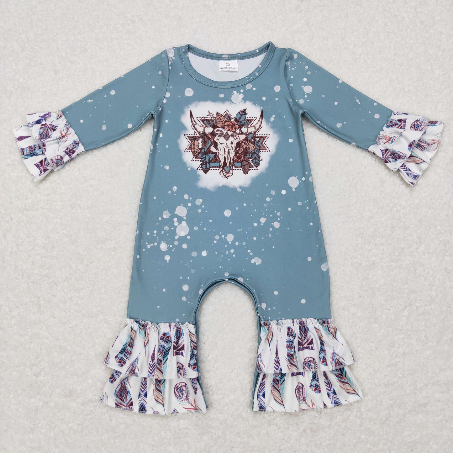Western Cow Baby Romper
