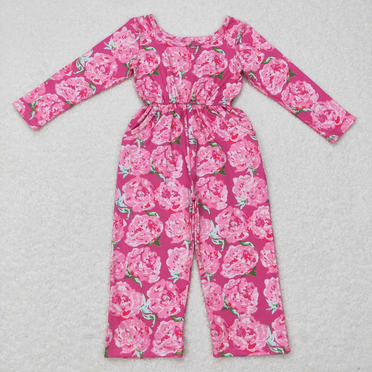 Purple floral Long sleeve Jumpsuit