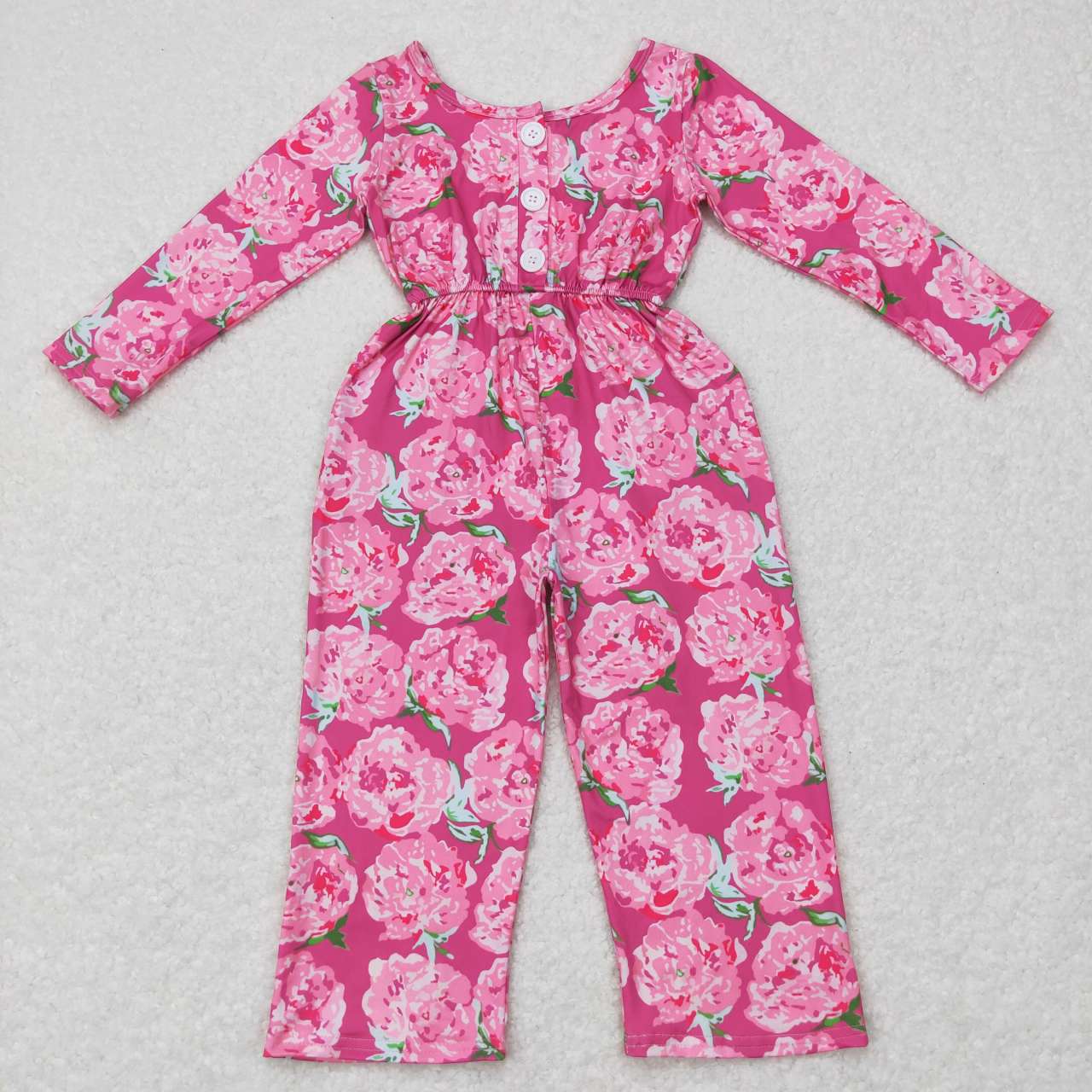 Purple floral Long sleeve Jumpsuit