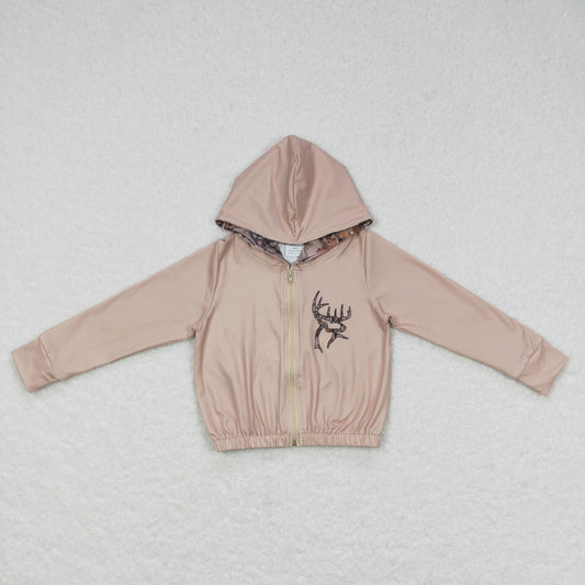 brown Deer With Zipper Coat