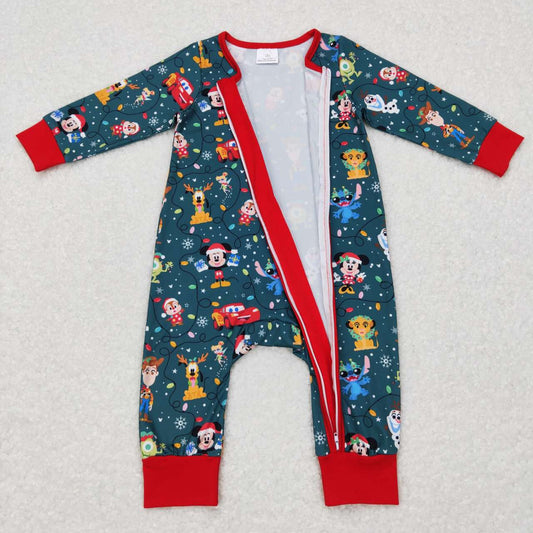 Christmas Dog Baby Romper With zipper
