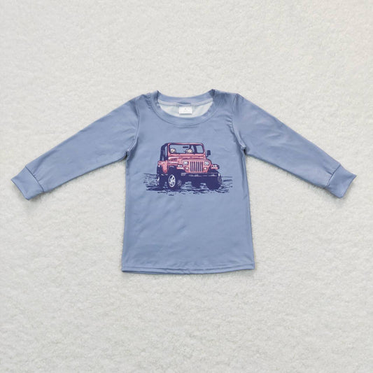 Car Print Long sleeve Shirt