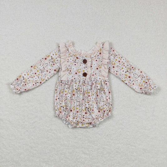 Floral Print long sleeves romper