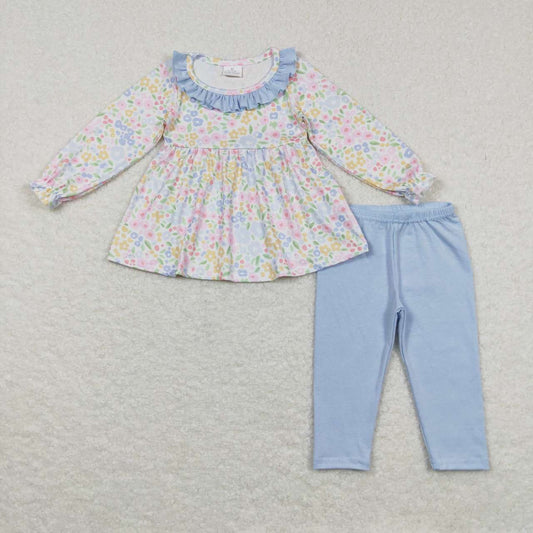 Fall Froal Long sleeve Print Girls Set