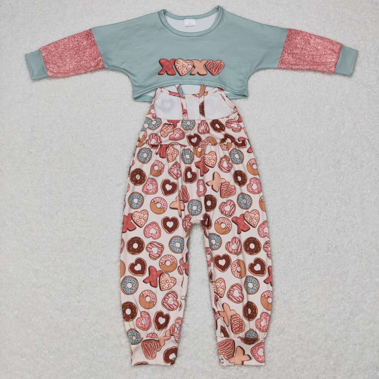Valentine's Day Girls Jumpsuit Set