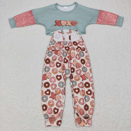 Valentine's Day Girls Jumpsuit Set