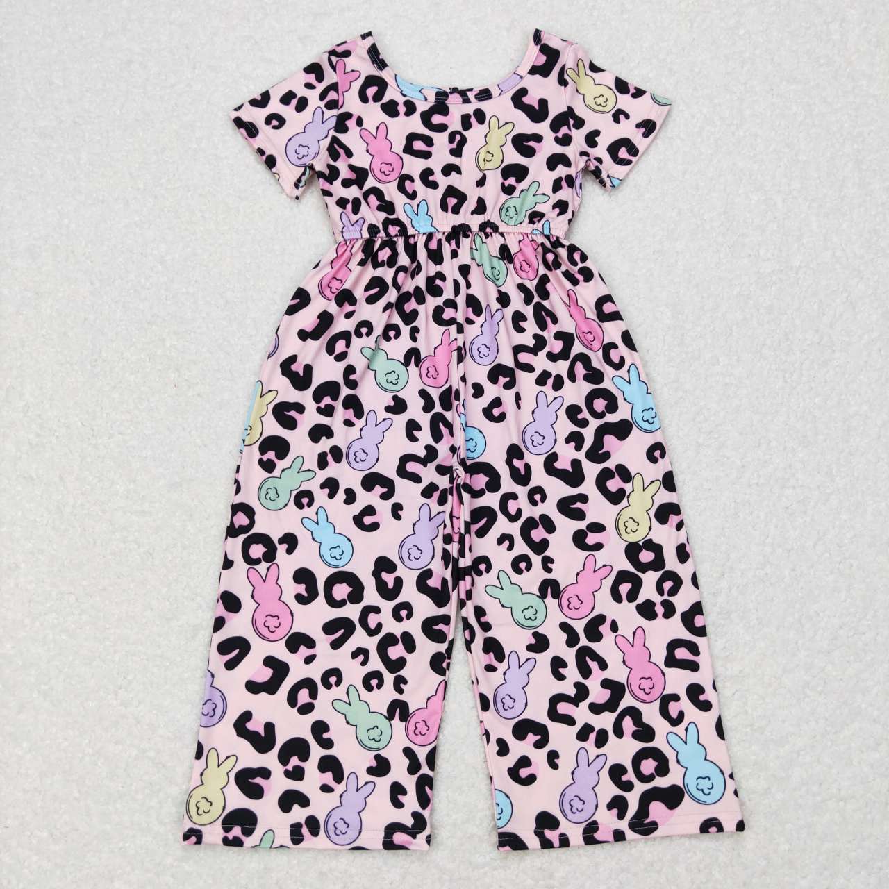 Easter Leopard Bunny Leopard Milk Cow Jumpsuit