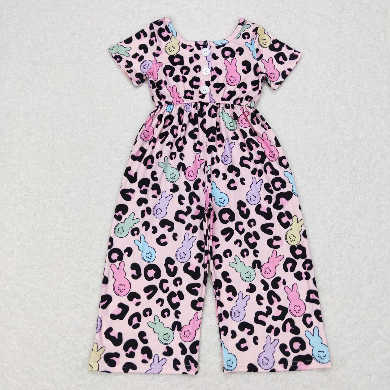Easter Leopard Bunny Leopard Milk Cow Jumpsuit