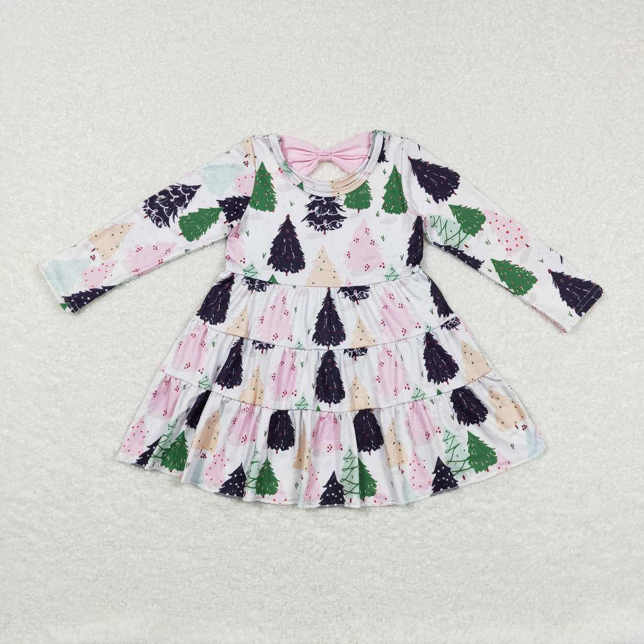 Christmas Tree Print long sleeve Dress