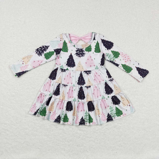Christmas Tree Print long sleeve Dress