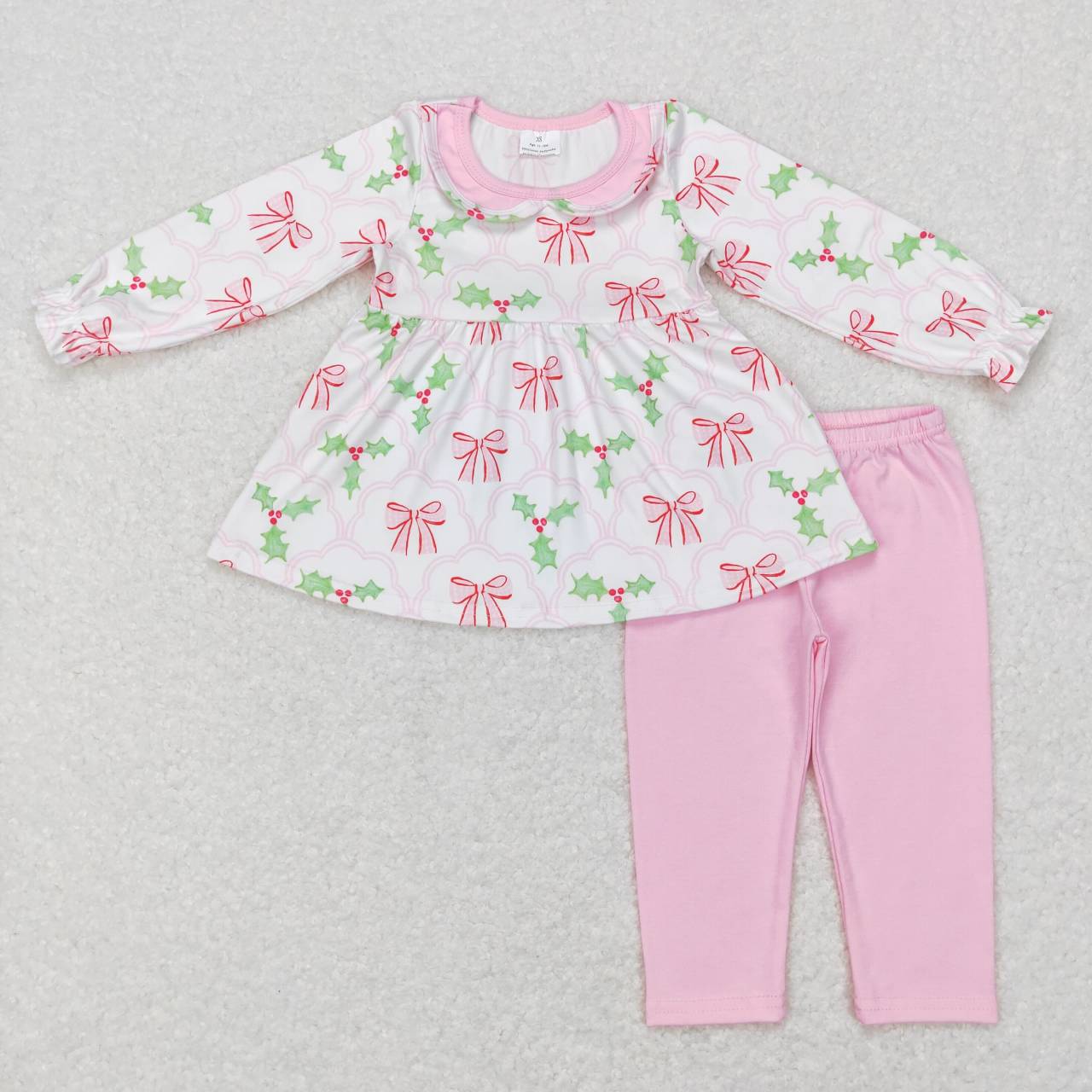 Fall Pink long sleeve Bell Pants Set