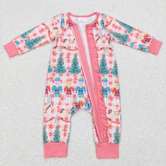Christmas Tree Baby Romper With zipper