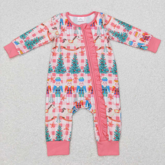 Christmas Tree Baby Romper With zipper