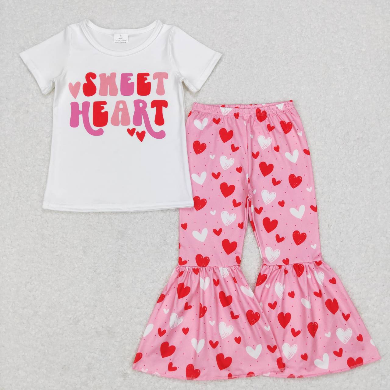 Valentine's Day Hearts Bell Pants Set