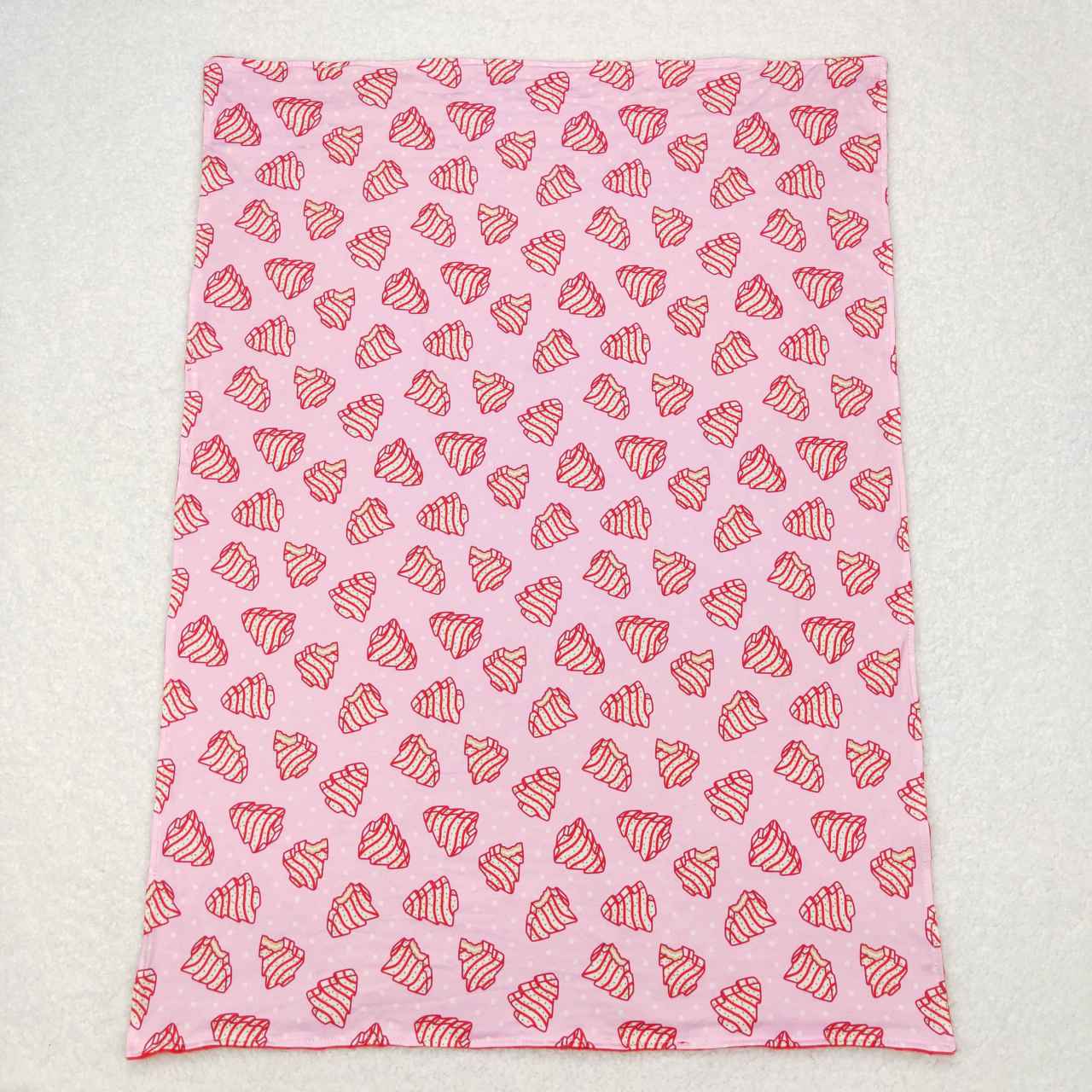 Christmas Pink CAKE Cartoon Print Kids's Blanket