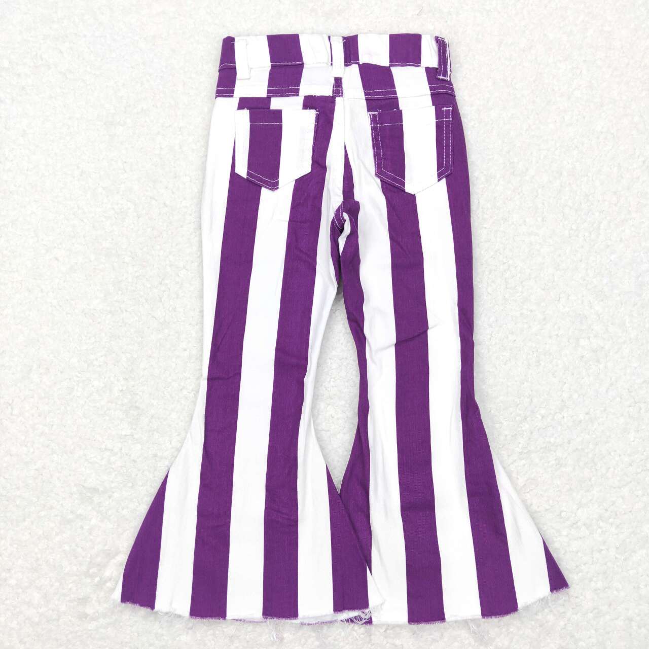 Purple White Stripe Bell Jeans