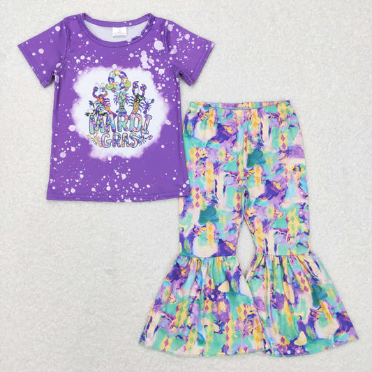 Mardigras Lobster Print Bell Pants Girls Set