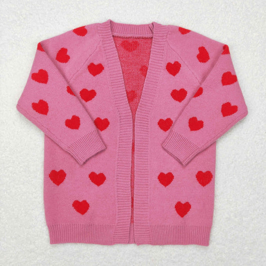 Valentine Day's Pink Heart cardigans