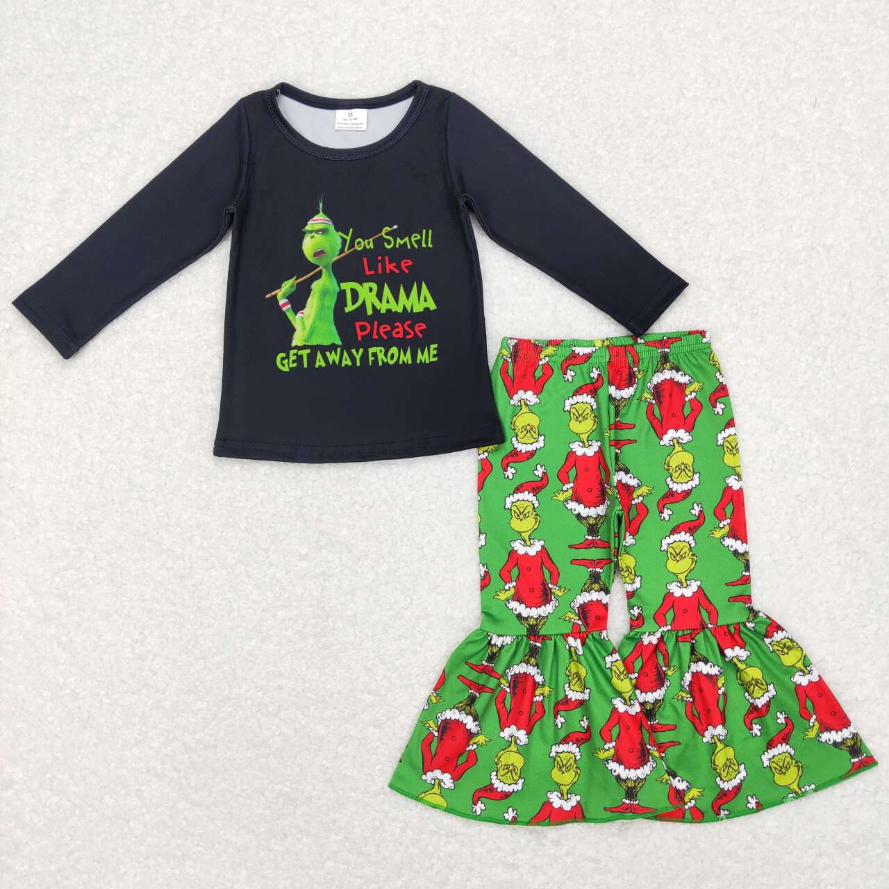 Christmas Green Cartoon Girls Set