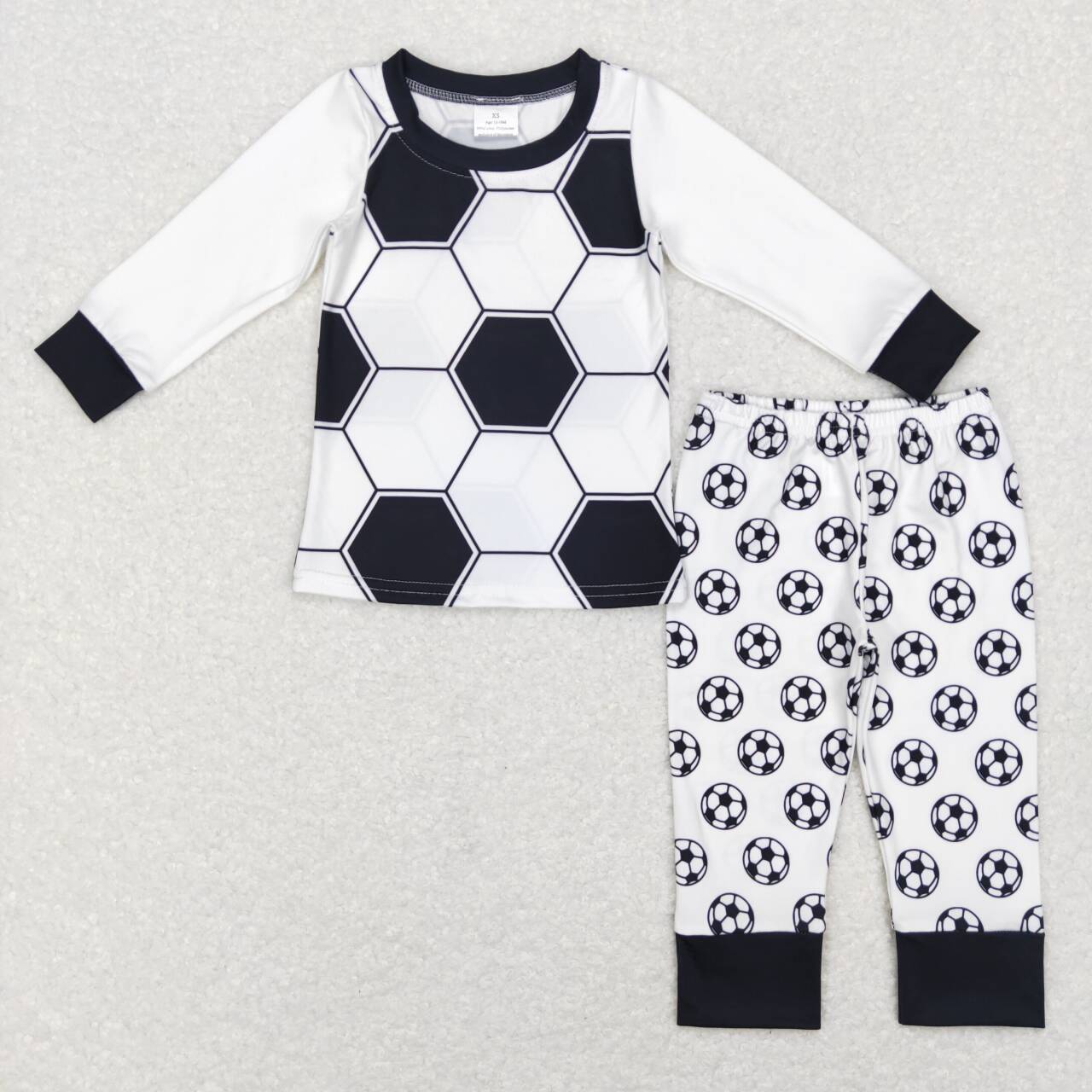 Football Print Long Sleeve Pajamas