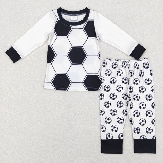 Football Print Long Sleeve Pajamas