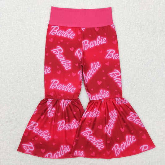 Hot Pink Letter Bell Pants