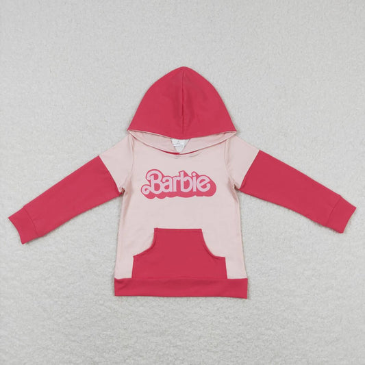 Pink Letter Long Sleeve hooded
