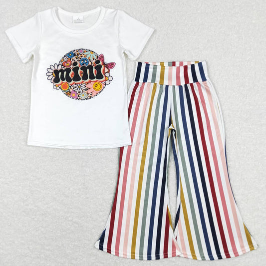 mini floral Stripe Girls Set