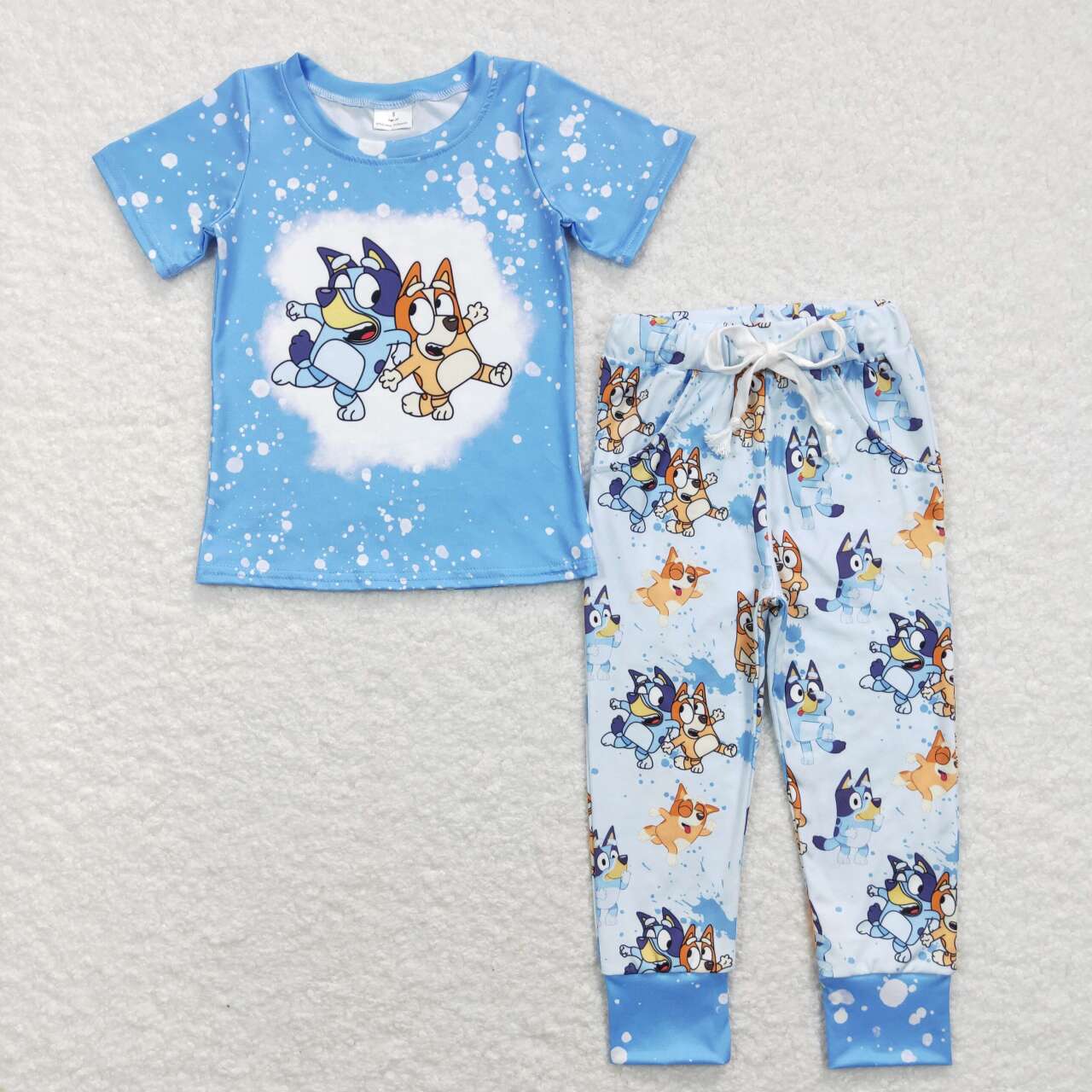Blue Cartoon Dog Boy Set