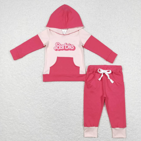 Pink Letter Jogger Outfit