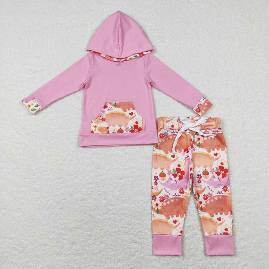 Pink Dinosaur floral Jogger Outfit