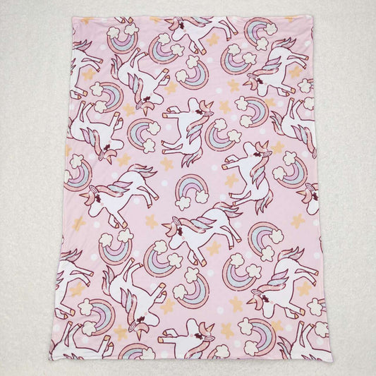 Pink unicorn Print Kids's Blanket