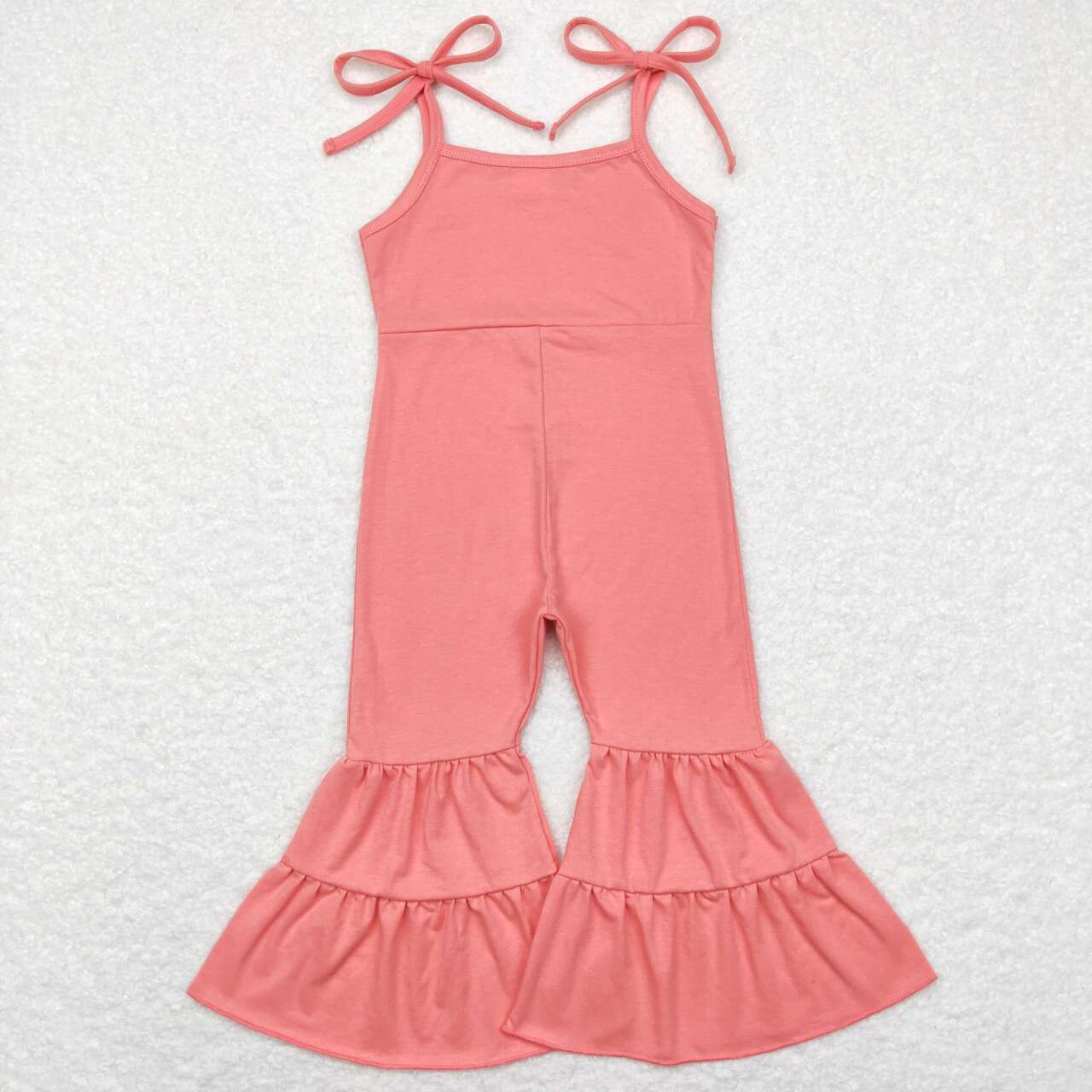 Coral tier Bell Pants Jumpsuit