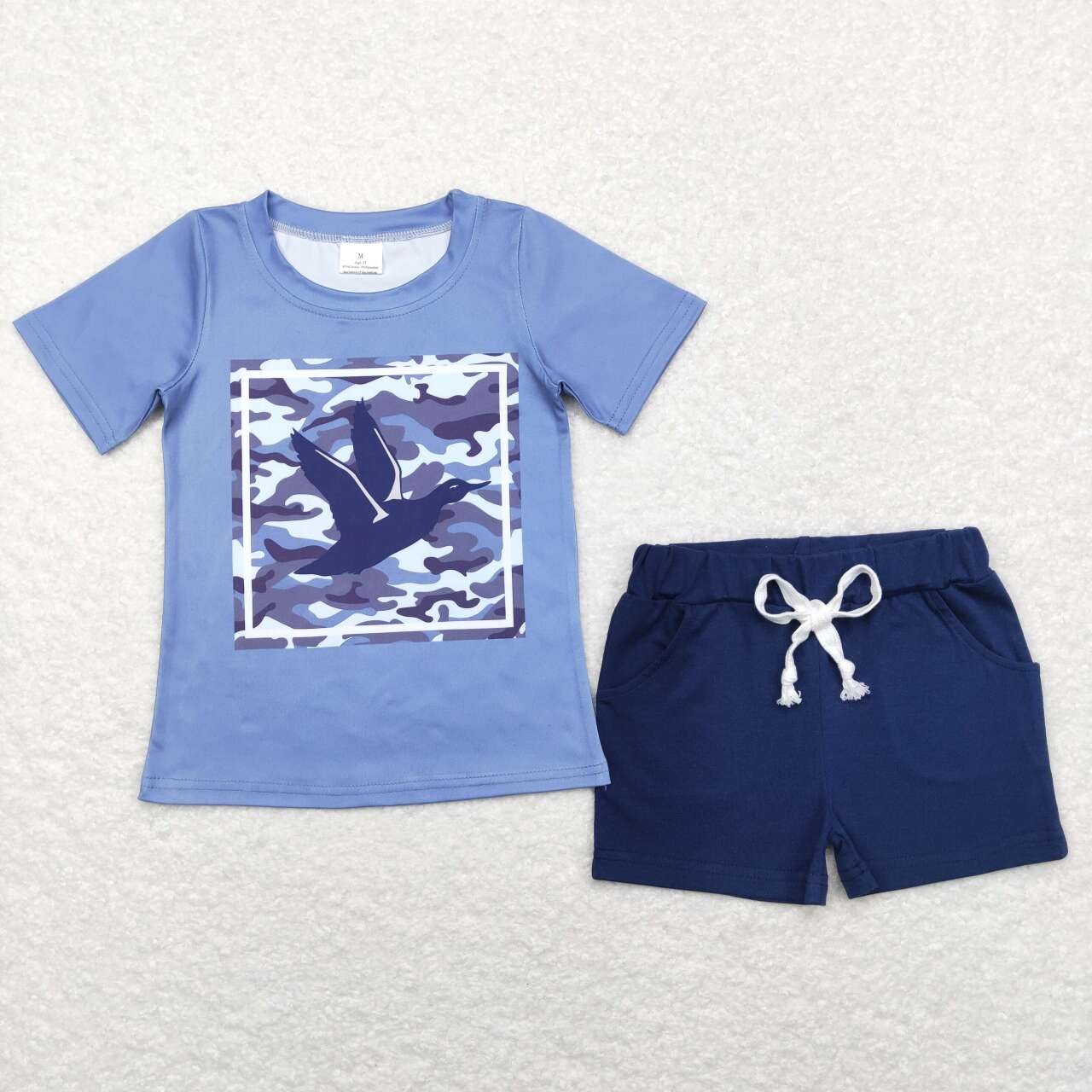 Blue Camo Print Boy Summer Set