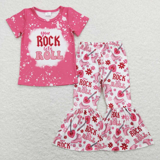 Pink floral ROLL Girls Set
