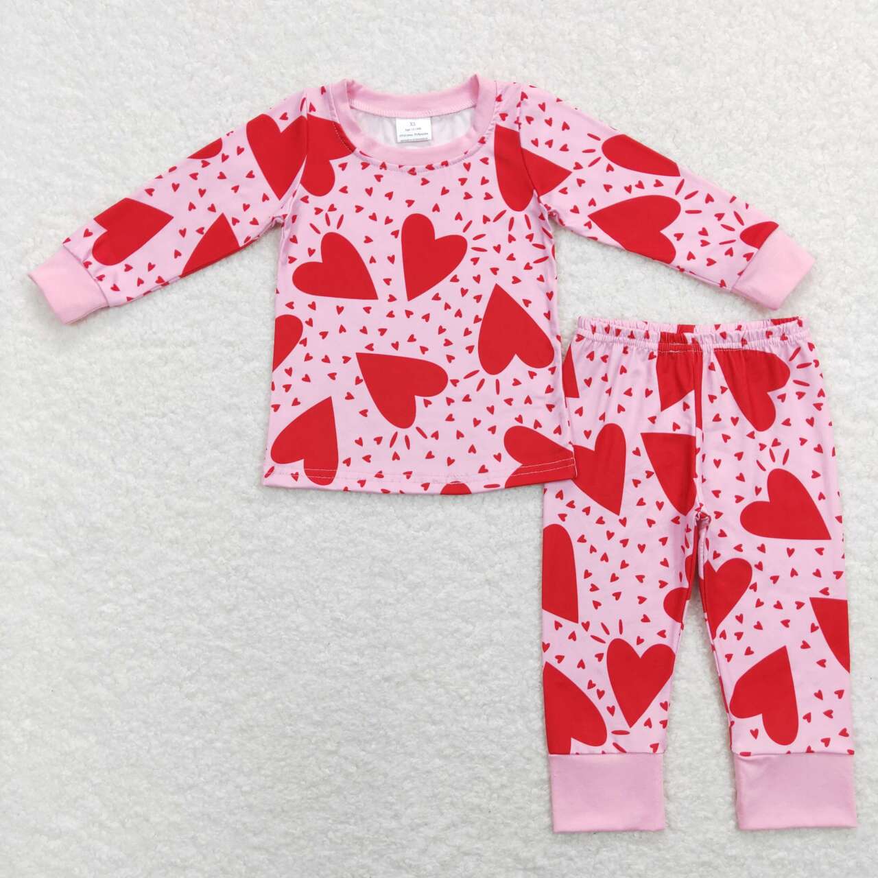 Valentine Red Heart Long Sleeve Pajamas