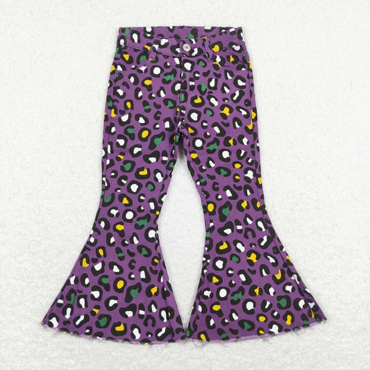 Purple Leopard Bell Jeans
