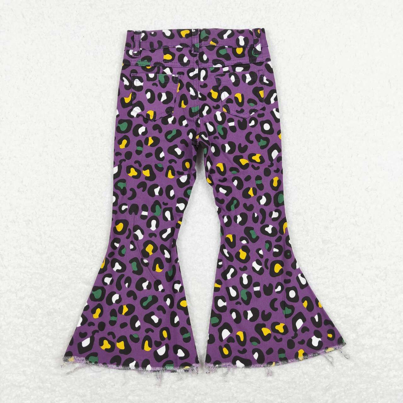 Purple Leopard Bell Jeans