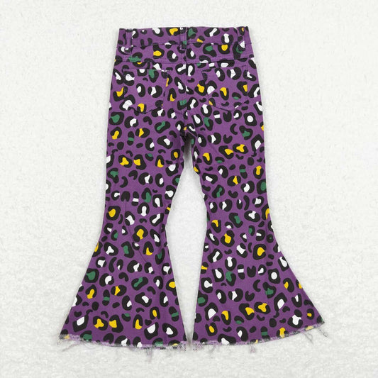 Purple Leopard Bell Jeans