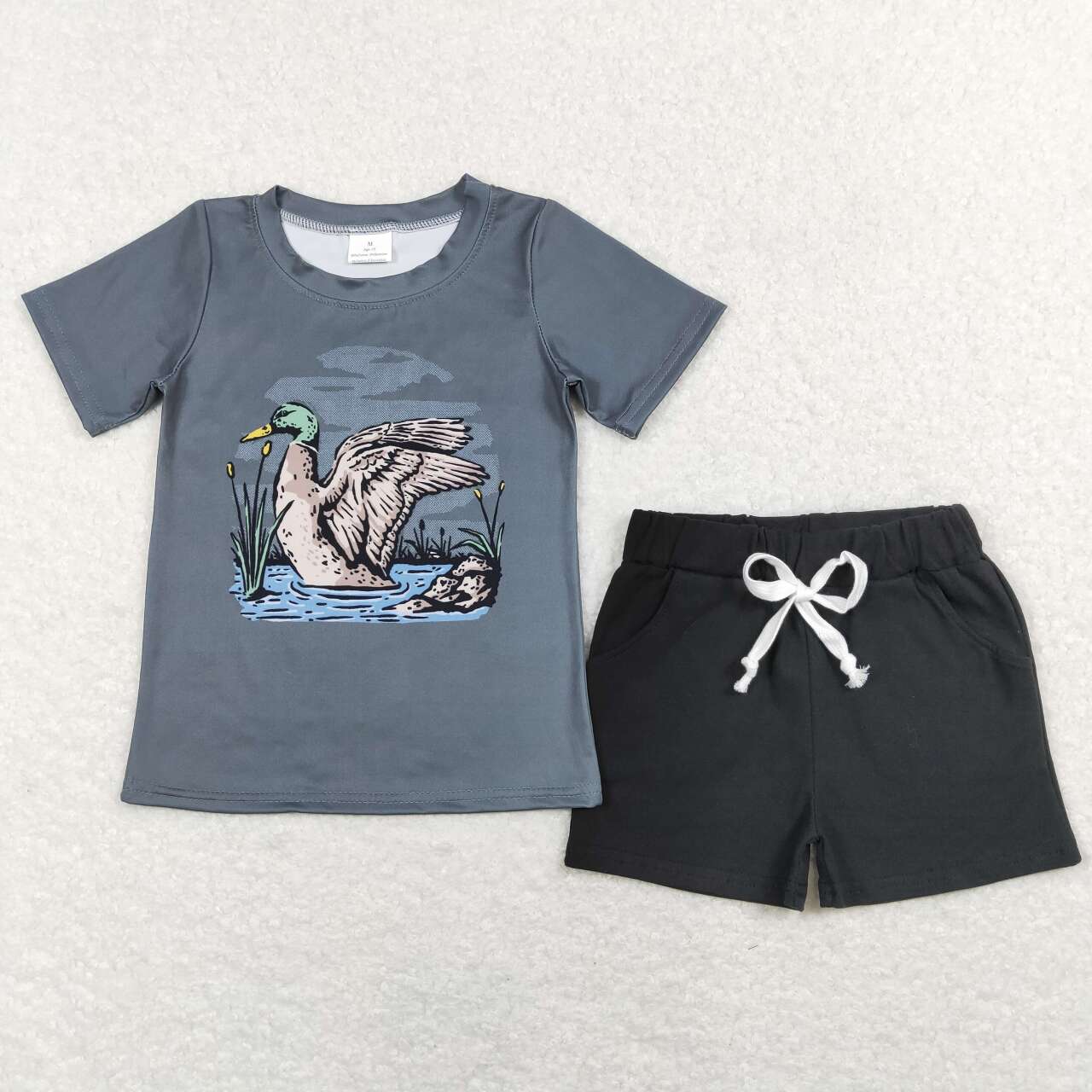 Grey Duck Short Boy Summer Set